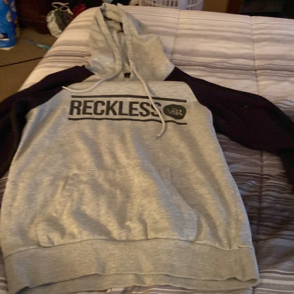 Youth size S hoodie black and grey! Good shape!